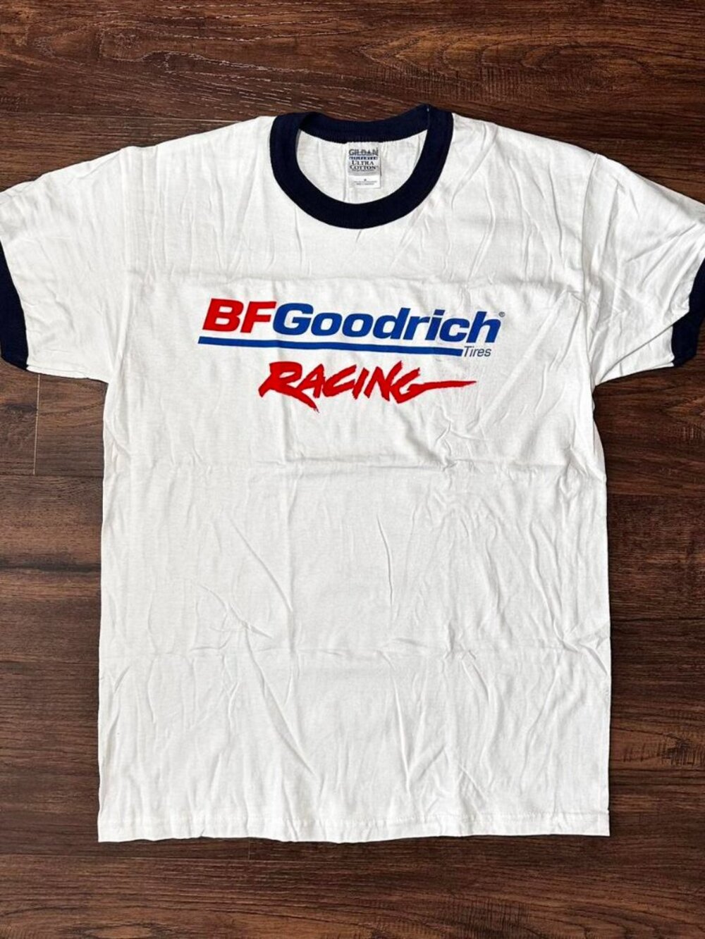 White BF Goodrich Racing Ringer Tee Size M